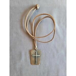 James Avery, Sterling Silver Cross On Copper Pendant Necklace, Retired!! 925/Z34